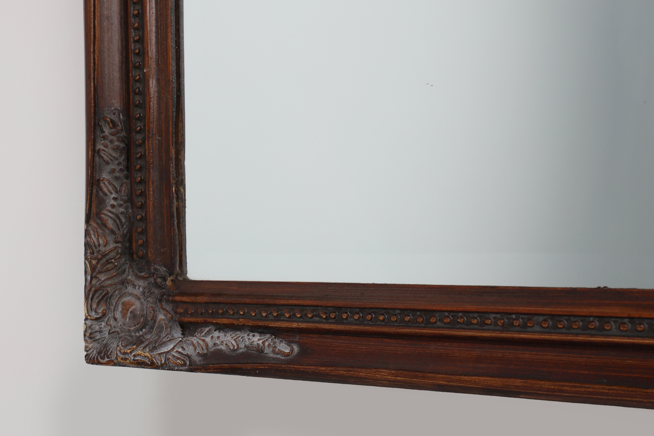 Antique Facet-Cut Mirror in Carved Wood, France 1850sthumbnail